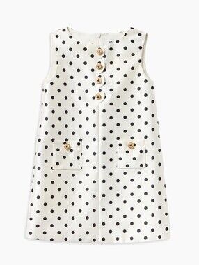 $265 SZ 6/7 Self-Portrait Little Girl's Polka Dot Taffeta Dress